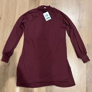Love, Fire Long Sleeve Maroon Red Dress Size L